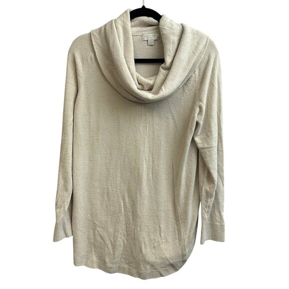 Barefoot Dreams CozyChic Ultralite Cream Cowlneck Sweater Size Large Soft Cozy - Picture 1 of 7
